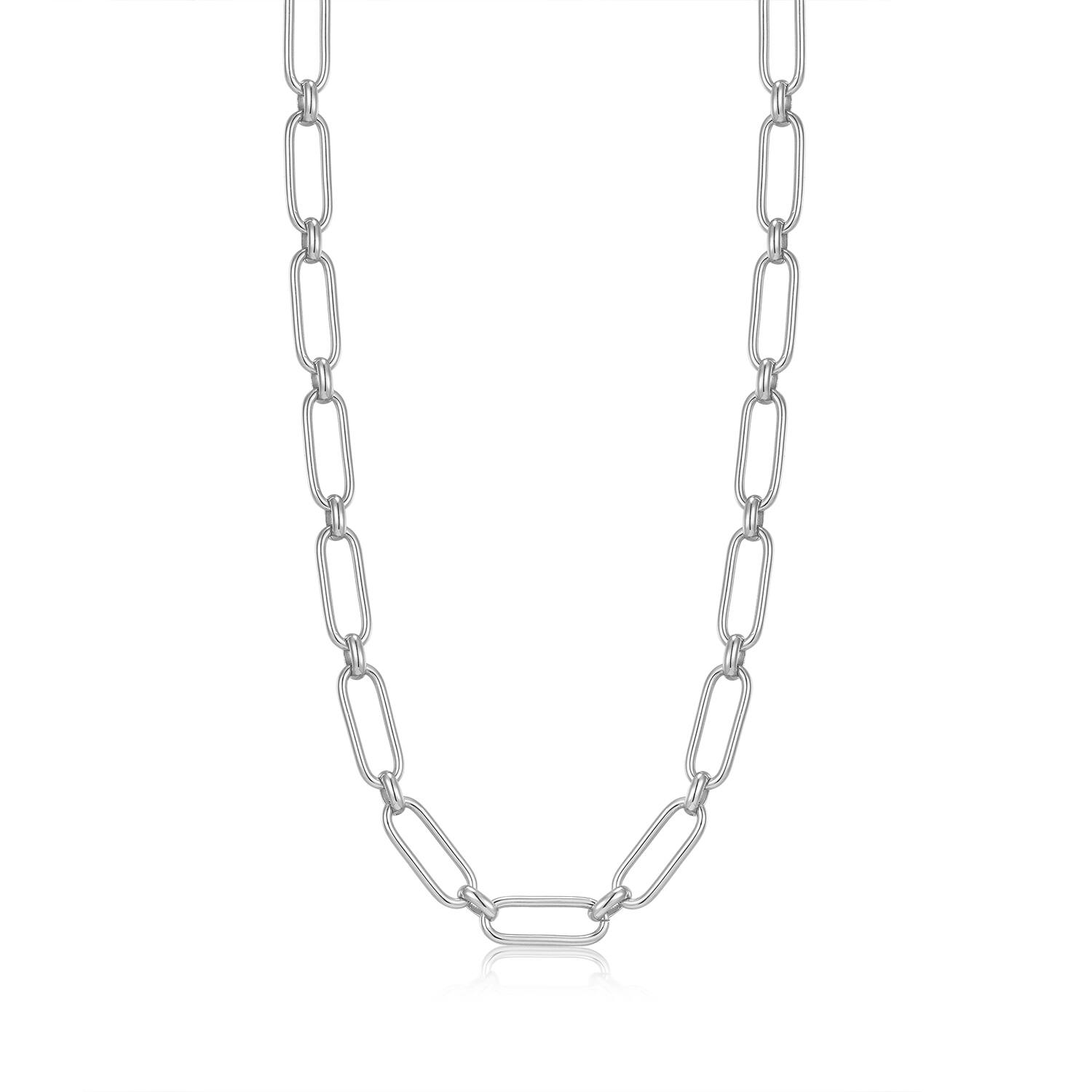  Link Up - Schakelcolliers - Zilver / Gerodineerd - 46-50 cm